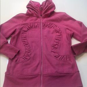 Lululemon High Neck Scuba Zip Up w/sparkly fabric